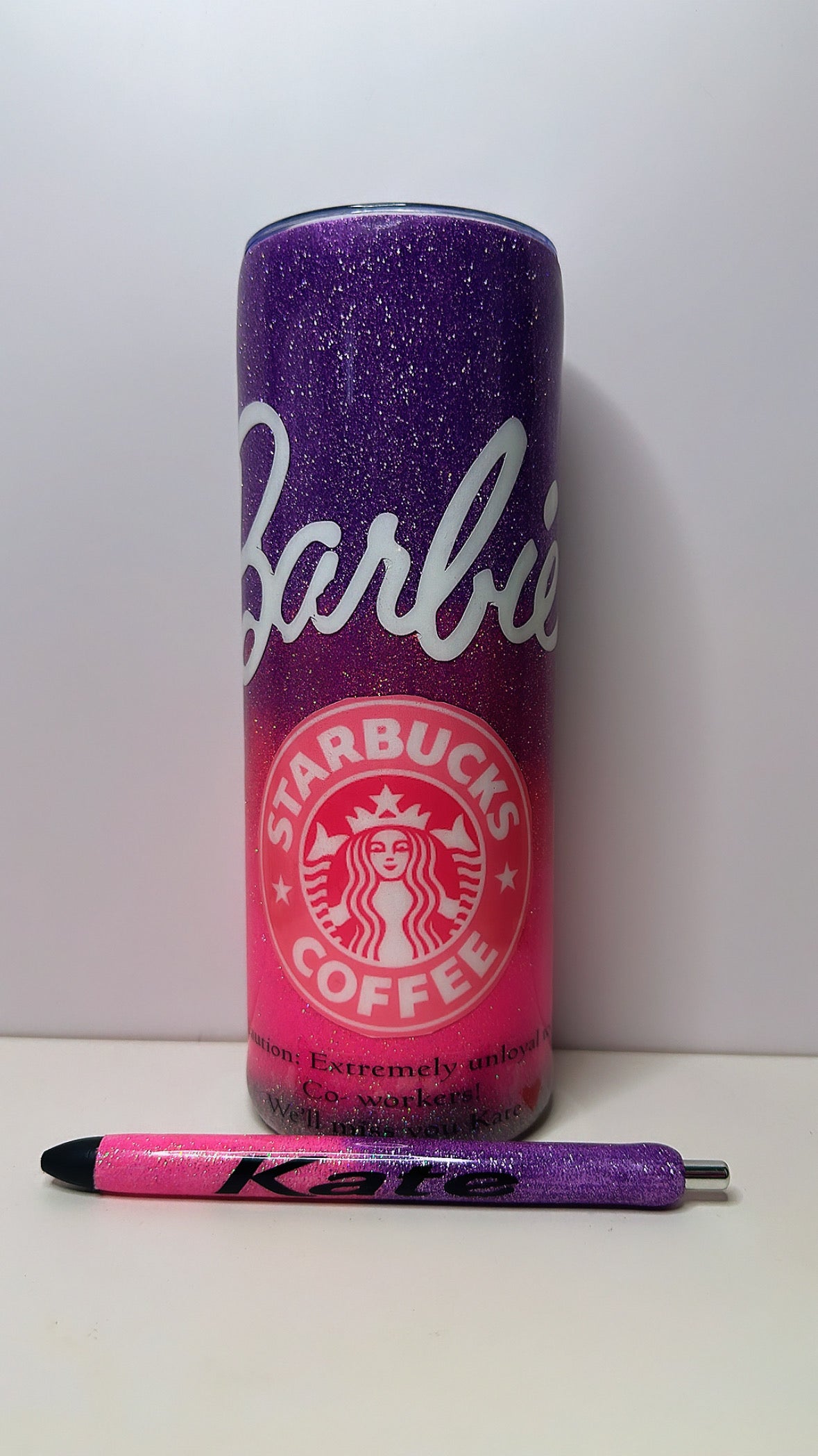 Barbie Ombre Glitter Tumbler