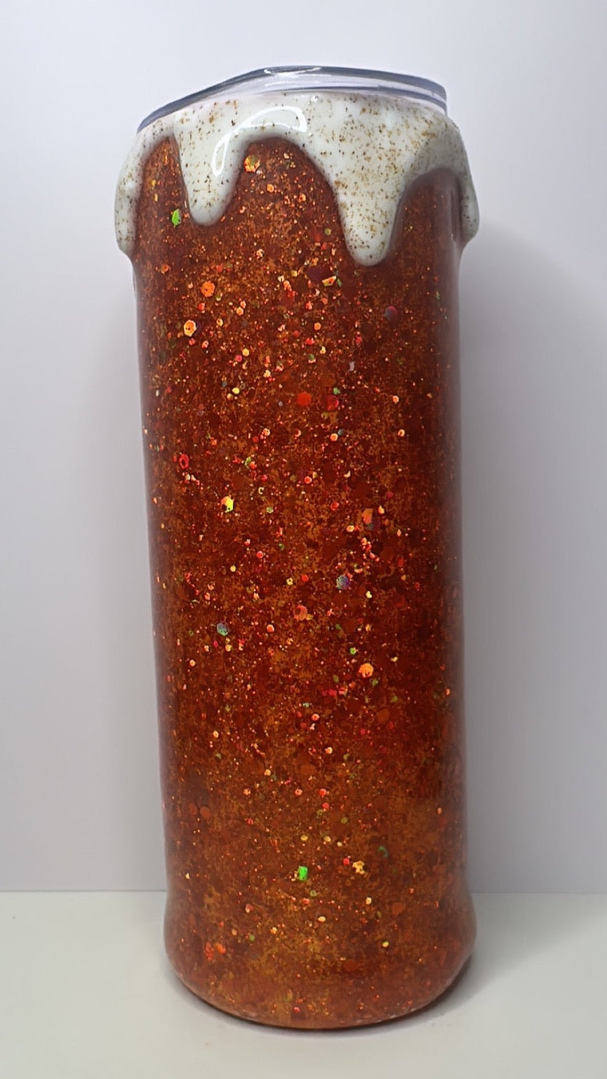 Pumpkin Spice Drip Glitter Tumbler