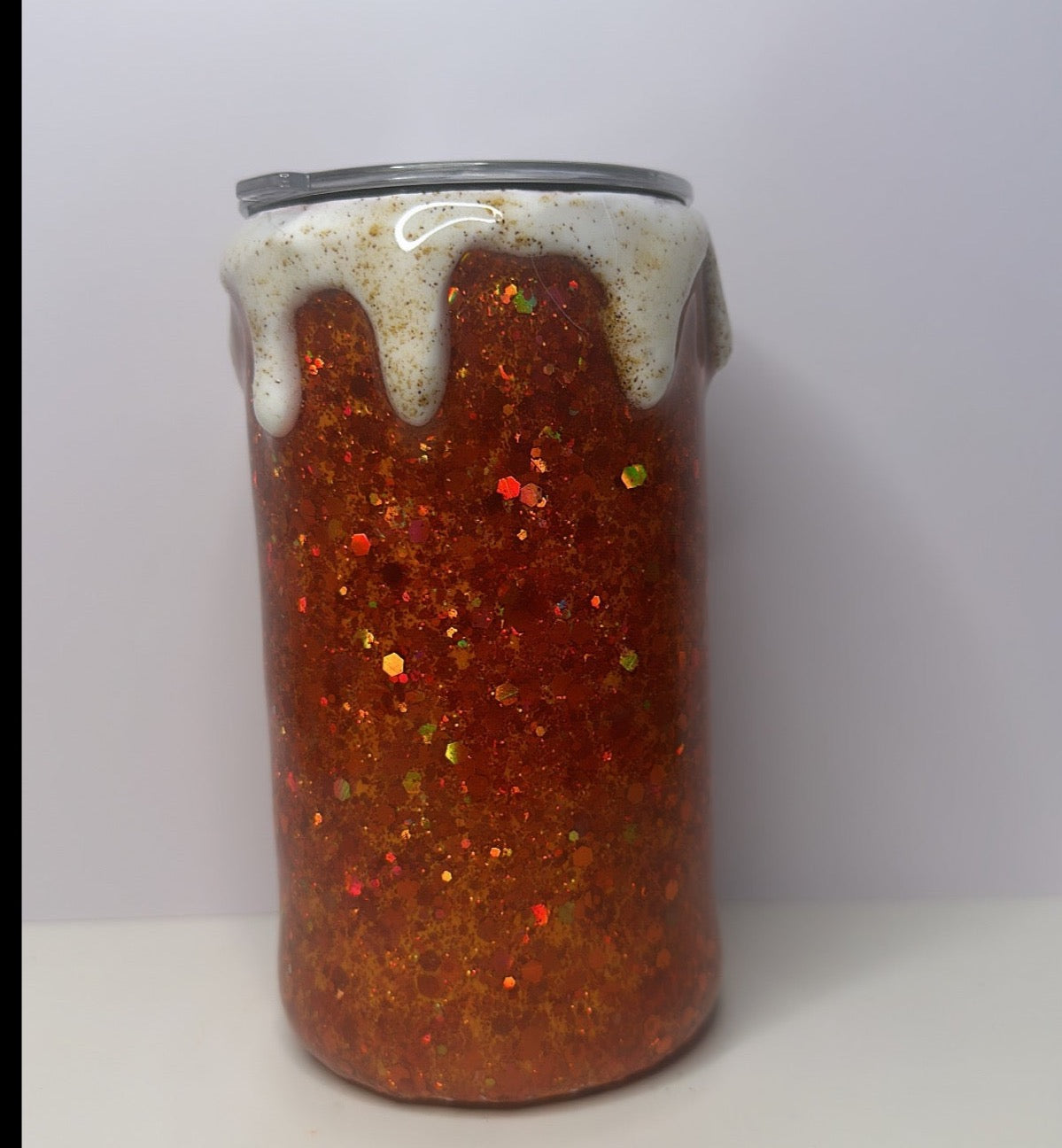 Pumpkin Spice Drip Glitter Tumbler