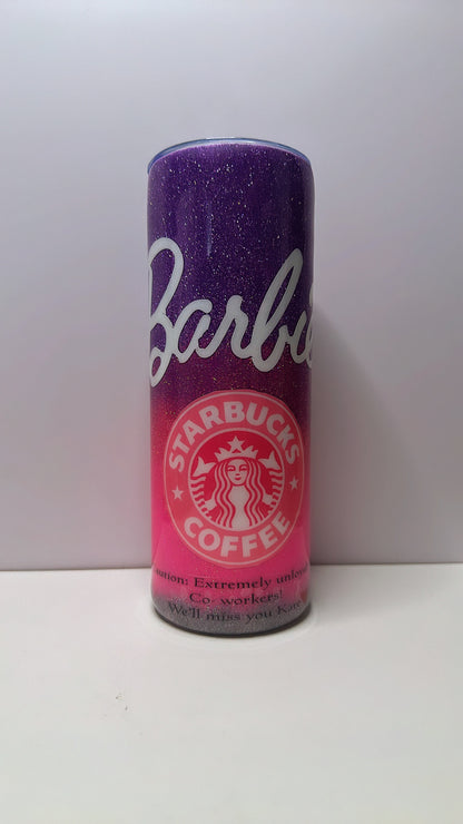Barbie Ombre Glitter Tumbler