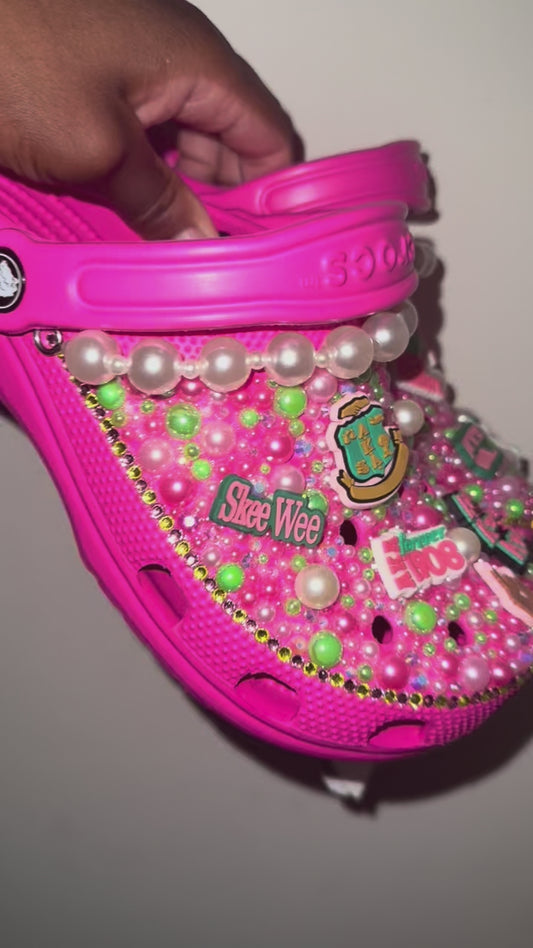 AKA Bling X Pearls Crocs