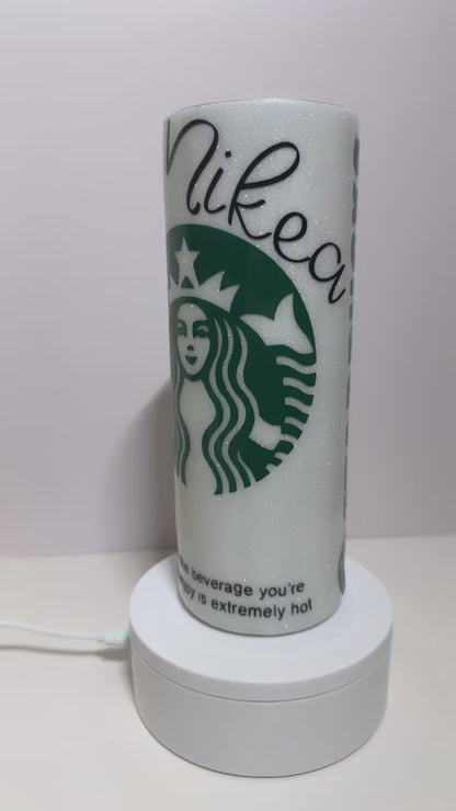 Starbucks themed Glitter Tumbler